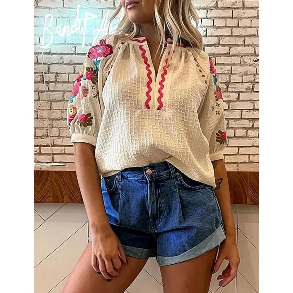 Womens Jean Shorts Stretch Denim High Rise Pockets Relaxed Fit